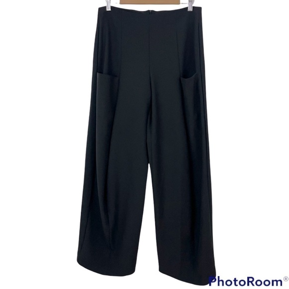 Matthildur Handmade High Rise Black Wide Leg Pants Medium - Picture 16 of 16